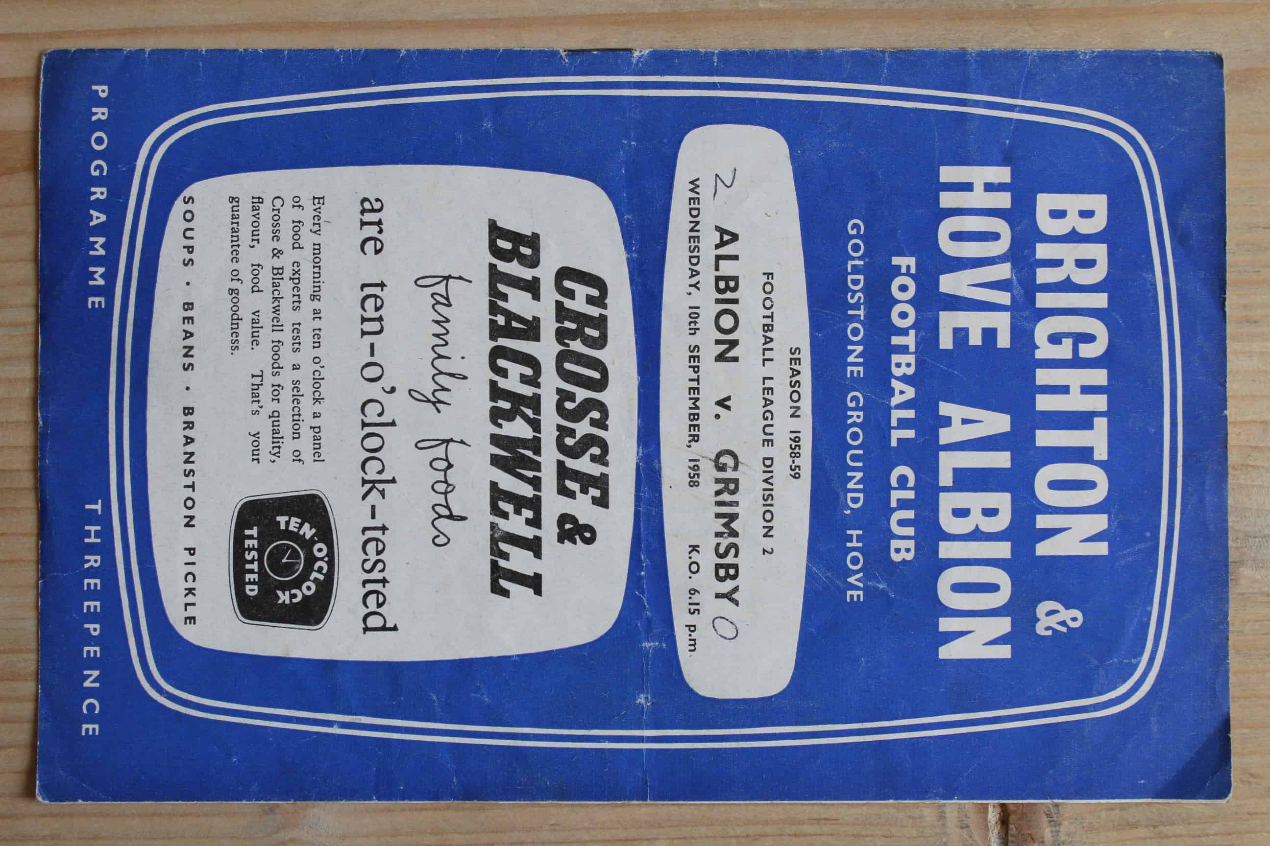 Brighton & Hove Albion FC v Grimsby Town FC